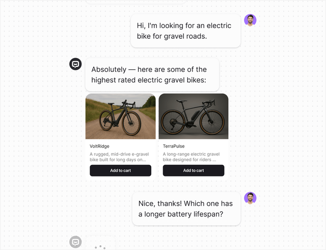AI agent in Text App for support agents