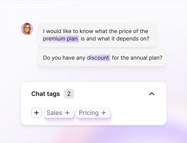 AI help desk in Text App for support agents