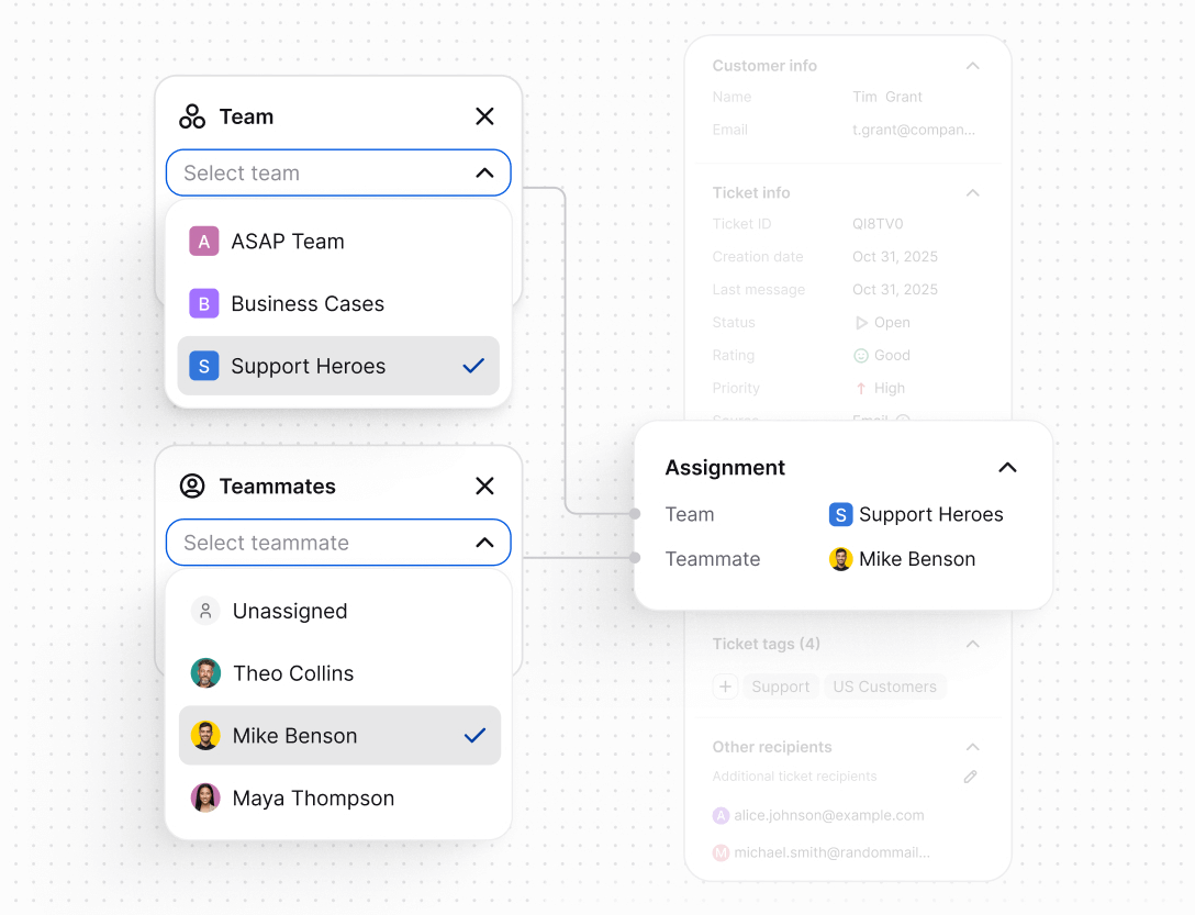 Organized workflows in Text App for automation managers