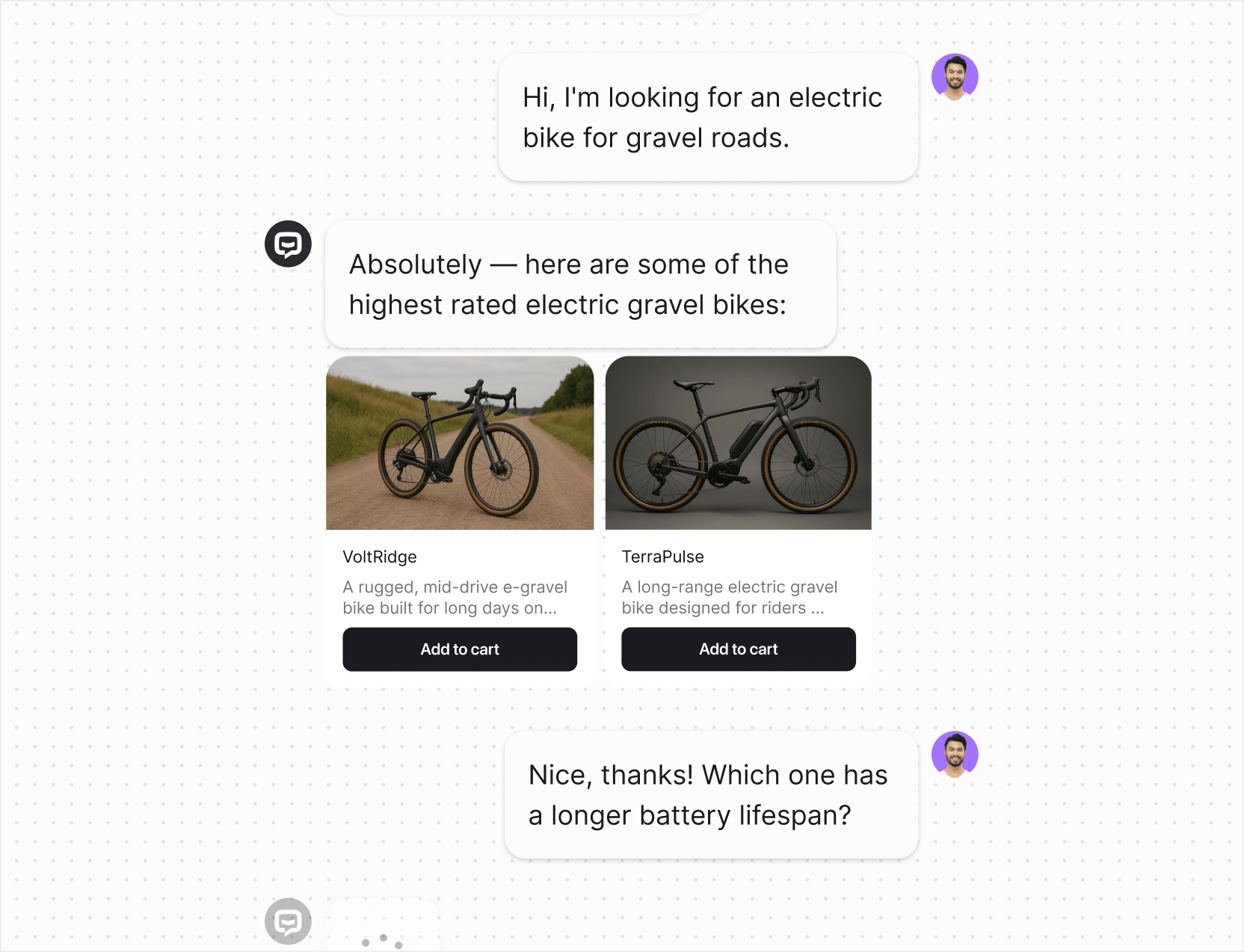 AI agent in Text App for support agents