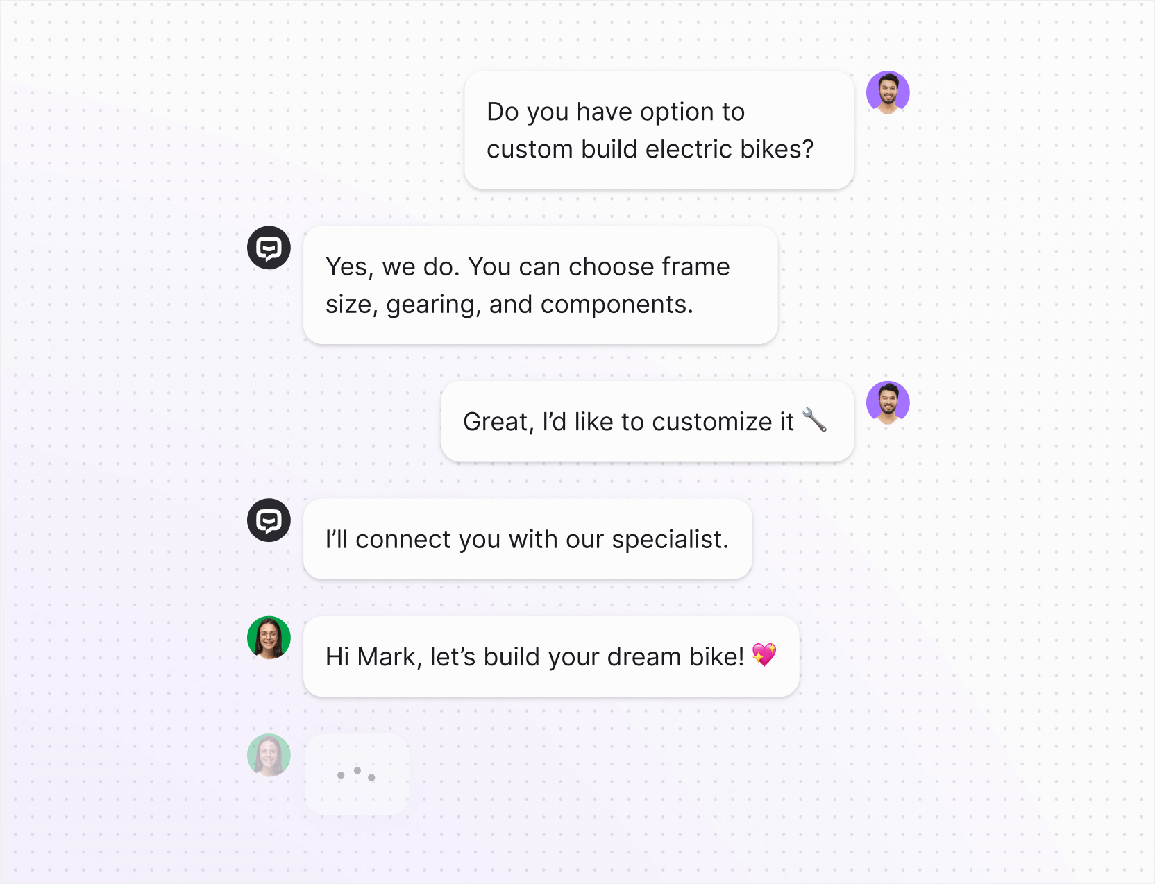 AI agent in Text App for automation managers